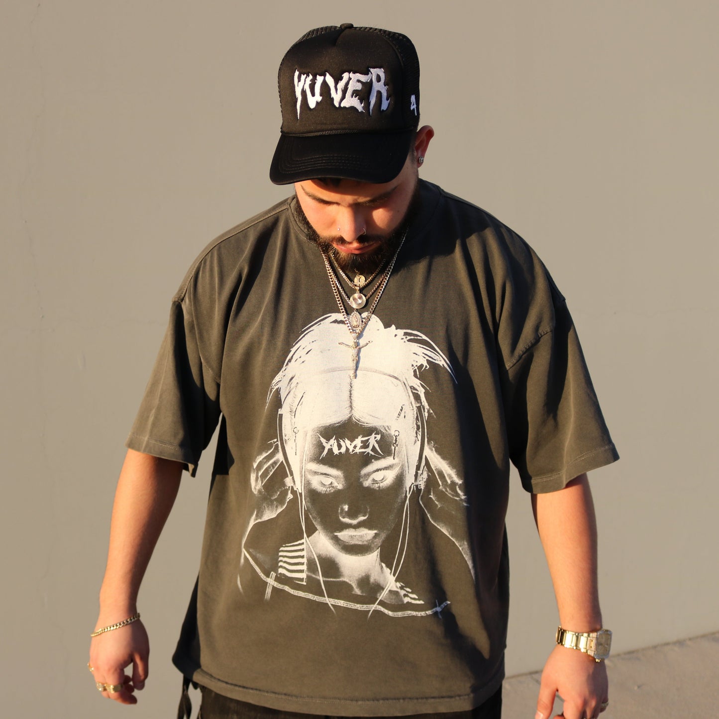 HEAVY OVERSIZED WASHED YUVER TAT T-SHIRT