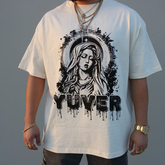 VIRGIN MARY OFF-WHITE T-SHIRT