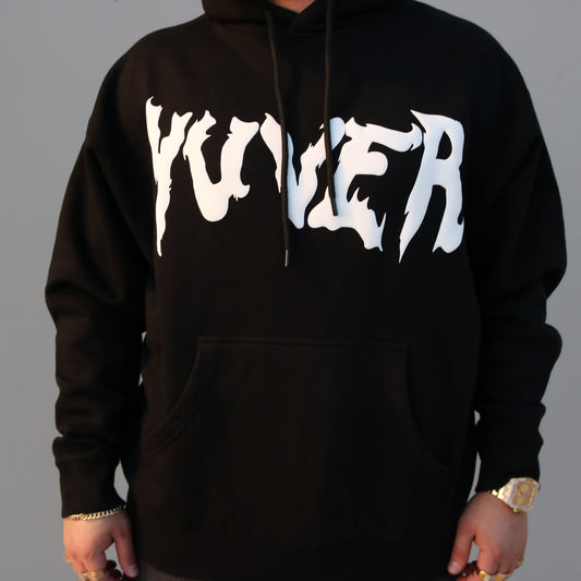 YUVER PUFF PRINT HEAVYWEIGHT HOODIE - BLACK